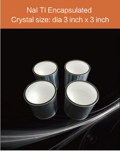 NaI Tl Scintillation Crystal, NaI Tl Scintillator, Thallium Doped Sodium Iodide Scintillation Crystal, Diameter 3 inch X 3 inch